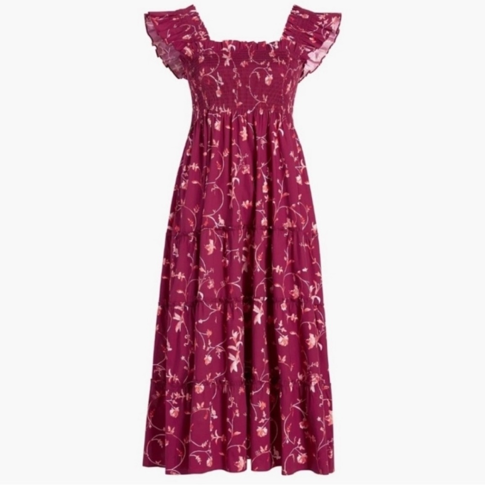 Hill House Home Ellie Nap Dress
Burgundy Botanical size XS